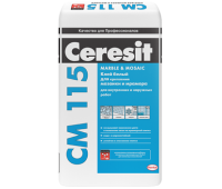 CERESIT CM-115 клеящая смесь для мрамора, 25кг CERESIT CM-115 клеящая смесь для мрамора, 25кг