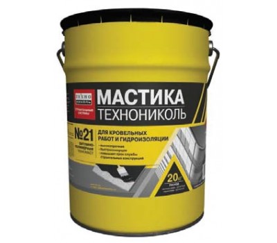 Мастика кровельная и гидроизоляционная битумно-полимерная Техномаст №21, 20кг