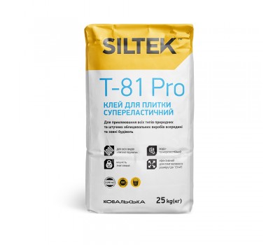 SILTEK T-81 PRO клей для плитки высокоэластичный, 25 кг SILTEK T-81 PRO клей для плитки высокоэластичный, 25 кг