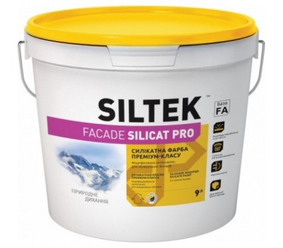 Краска силикатная фасадная SILTEK Faсade Pro Silicat, 9л Краска силикатная фасадная SILTEK Faсade Pro Silicat, 9л