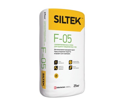SILTEK F-05 смесь самовыравнивающаяся для полов толщиной от 3 мм, 25 кг SILTEK F-05 смесь самовыравнивающаяся для полов толщиной от 3 мм, 25 кг